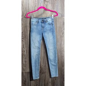 Vigoss Marley Super Skinny‎ Jeans Womens 25x28 Mid Rise Light Wash Denim